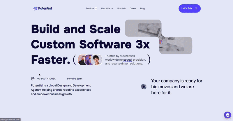 Before & After of Potential Website